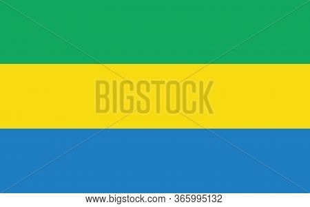 Gabon Flag Vector Graphic. Rectangle Gabonese Flag Illustration. Gabon Country Flag Is A Symbol Of F