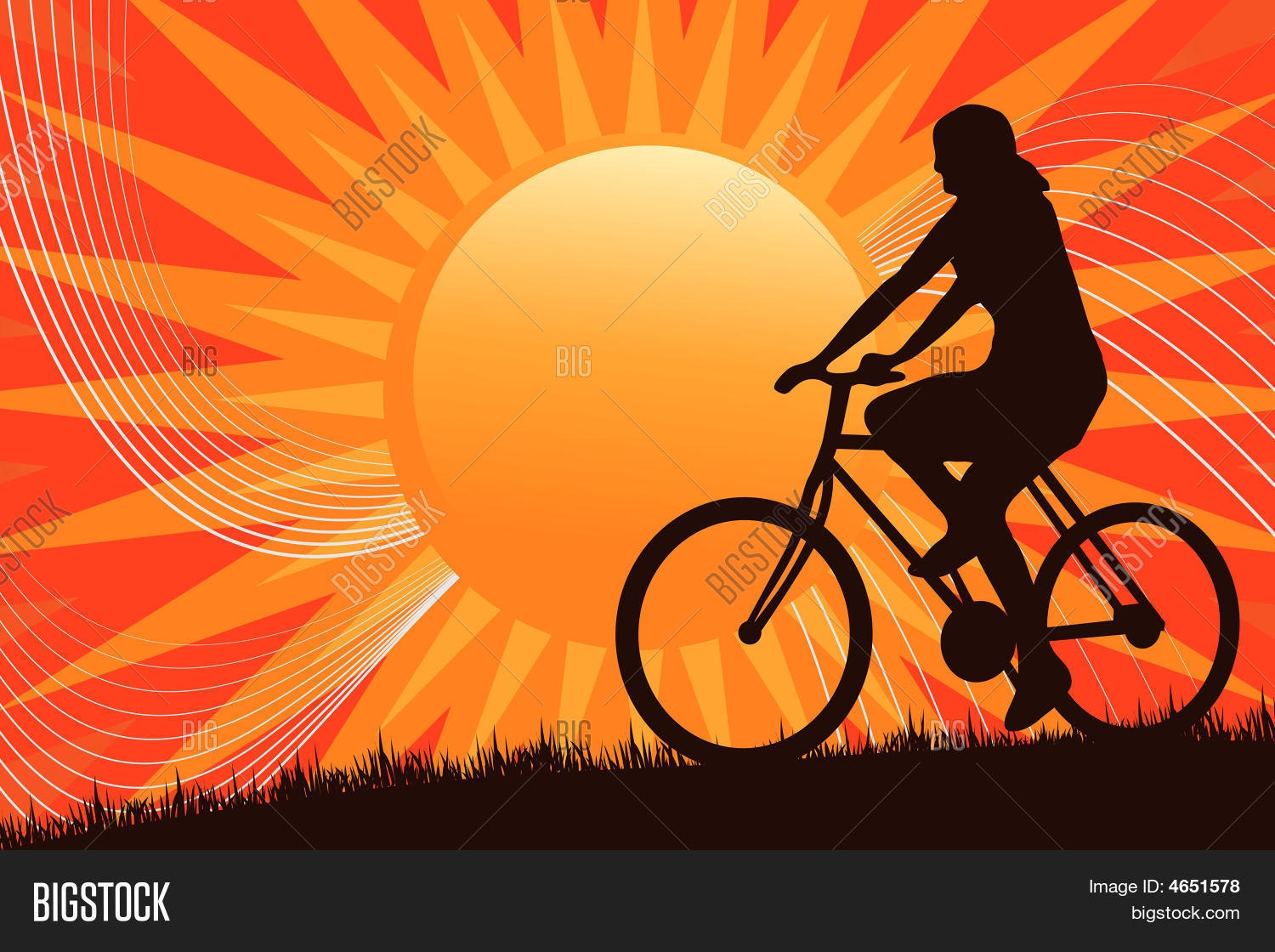 Cycle Ride Saight Vector Bicycle Ride Vector & Photo (Free Trial) | Bigstock