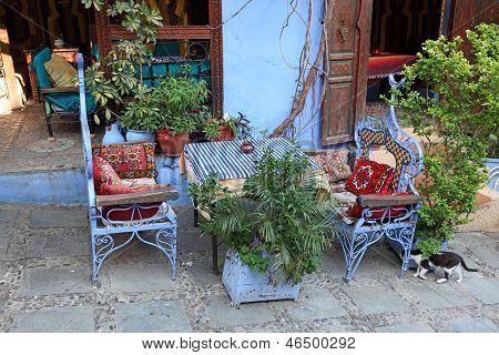 Restaurant In Chefchaouen, Marokko