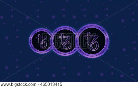 Tezos-xtz Virtual Currency Images. 3d Illustration. Coin Logo.