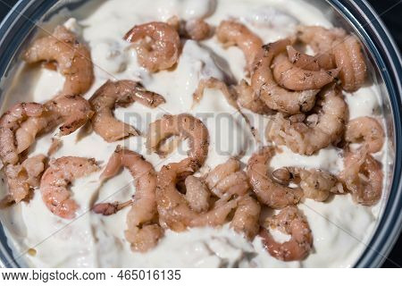 Salad With Fresh North Sea Crabs And Mayonnaise