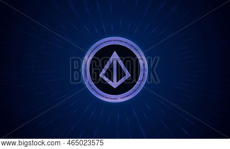 Loopring-lrc Virtual Currency Images. 3d Illustration. Coin Logo.