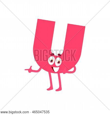 Arc Math Shape Character, Isolated Cartoon Vector Funny Basic School Geometric Figure Personage With