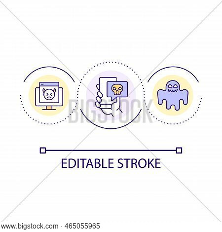 Scareware Attack Loop Concept Icon. Cyber Terrorism. Social Engineering Crime. Hacker Method Abstrac