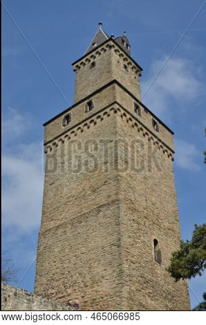 German Castel Tower In Summer Forest Fortress Medival