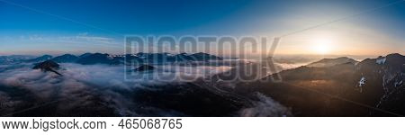 Top View Of Winter Vorokhta In The Carpathians Of Ukraine.