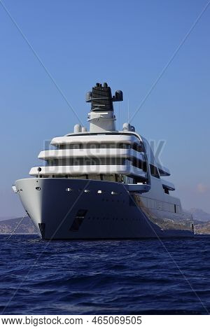 Bodrum, Turkey, 05 November 2022: The Giant Superyacht Solaris, Owned By Russian Businessman Roman A