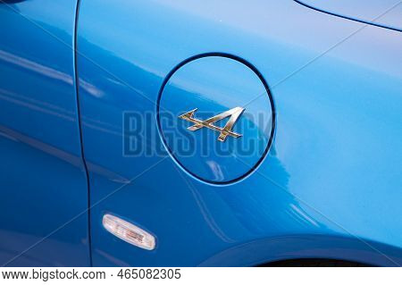 Bordeaux , Aquitaine  France - 10 30 2022 : Alpine A110 Logo Brand And Text Sign Sport Modern Blue C