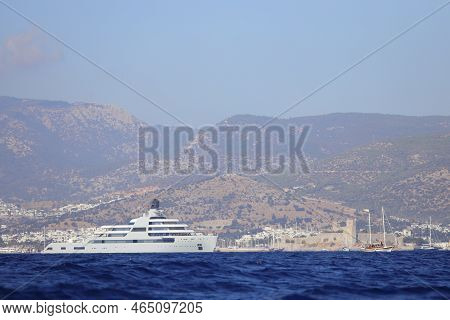 Bodrum, Turkey, 05 November 2022: The Giant Superyacht Solaris, Owned By Russian Businessman Roman A