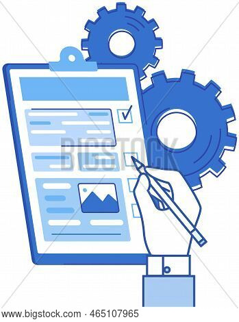 Financial Accounting And Work With Statistics Concept. Business Process, Implementation Of Plan. Dat