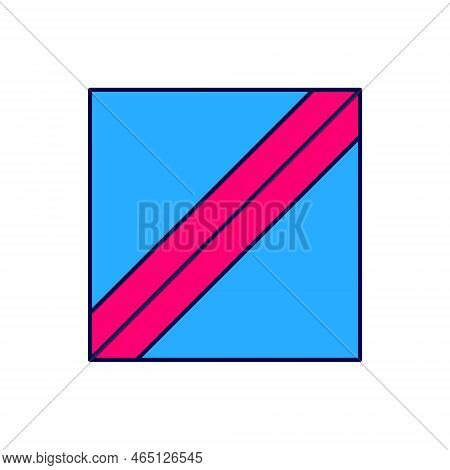Filled Outline Textile Fabric Roll Icon Isolated On White Background. Roll, Mat, Rug, Cloth, Carpet 
