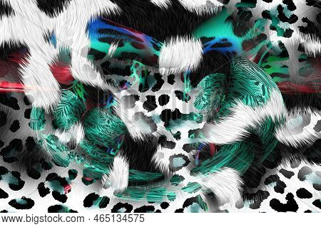 Leopard Print Pattern.gradient Design.fabric Fashion Print Pattern.modern Fashion Prints.textile Ill