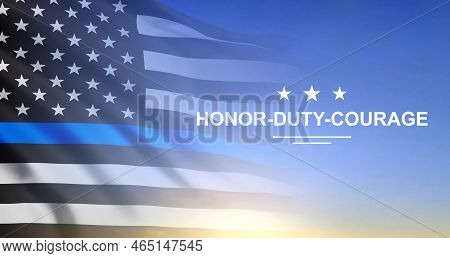 Blue Line Support Thin Blue Line. Image & Photo (Free Trial) | Bigstock