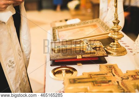 Two Golden Wedding Rings Isolated Background Concept