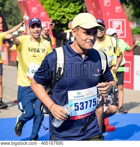 New Delhi, India - October 16 2022 - Vedanta Delhi Half Marathon Race After Covid In Which Marathon
