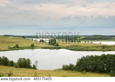 Serene Landscape In The Wild - The Shores Of Lake Otolovo In Belarus