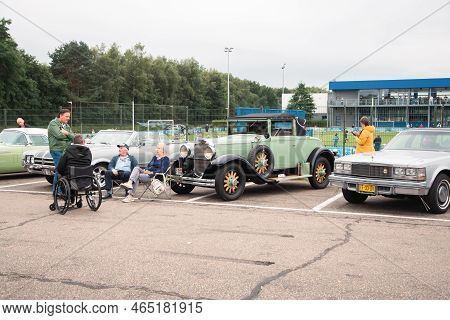 Genk, Belgium, August 18, 2021:classic Summer Meet Of Oldtimer, Cadillac 341, 1928