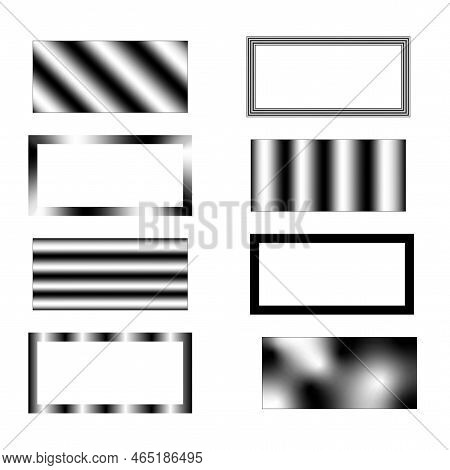 Modern Different Rectangles. Vector Banner. Edge Frame. Line Art. Vector Illustration. Stock Image.
