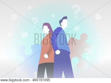 Conflict Quarrel Or Marriage Problem. Situationship Concept Illustration. Uncertainty In The Relatio