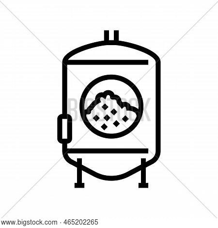 Yeast Beer Production Line Icon Vector. Yeast Beer Production Sign. Isolated Contour Symbol Black Il