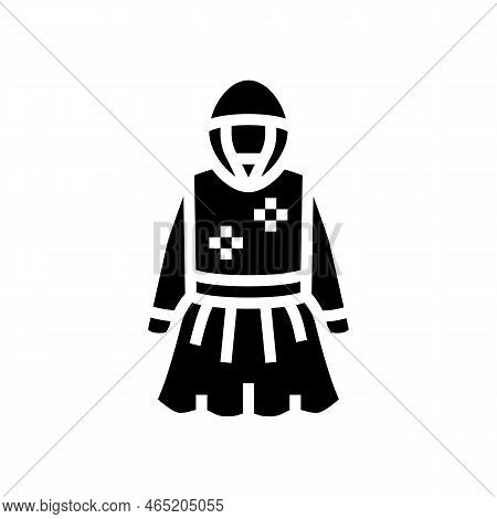 Sweater Dress Tulle Skirt Girl Baby Cloth Glyph Icon Vector. Sweater Dress Tulle Skirt Girl Baby Clo