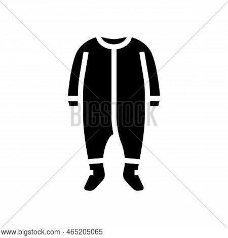 Footie Outfit Baby Cloth Glyph Icon Vector. Footie Outfit Baby Cloth Sign. Isolated Symbol Illustrat