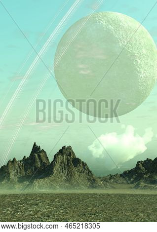 3D Rendering Alien Landscape