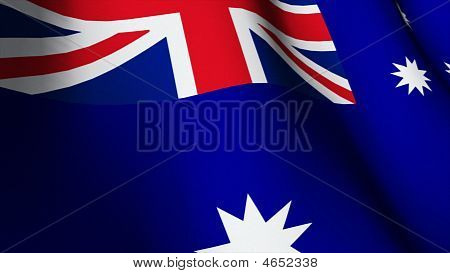 Avustralya bayrağı 3D render