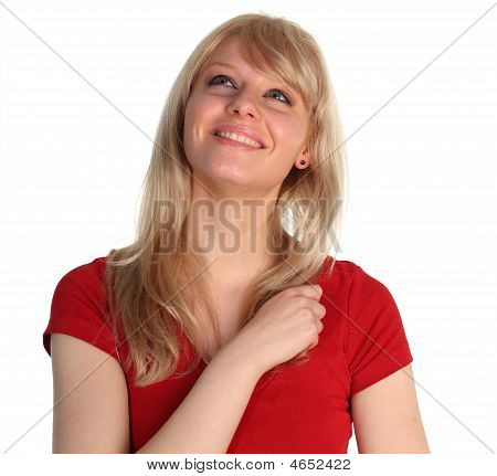 Yukarı arayan kadın