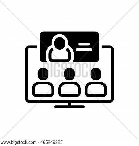 Black Solid Icon For Presence Existence Appearance Impendence Attendance Person Report