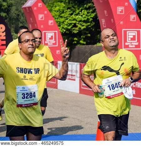 New Delhi, India - October 16 2022 - Vedanta Delhi Half Marathon Race After Covid In Which Marathon