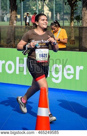 New Delhi, India - October 16 2022 - Vedanta Delhi Half Marathon Race After Covid In Which Marathon