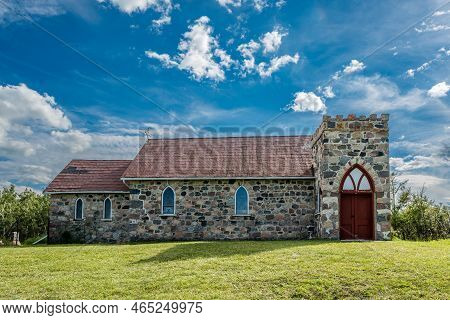 St. Thomas Anglican Church Near Mclean, Saskatchewan, Built Entirely Of Fieldstone In 1898