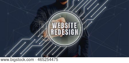 Inspiration Showing Sign Website Redesign. Business Concept Modernize Improver Or Evamp Your Website