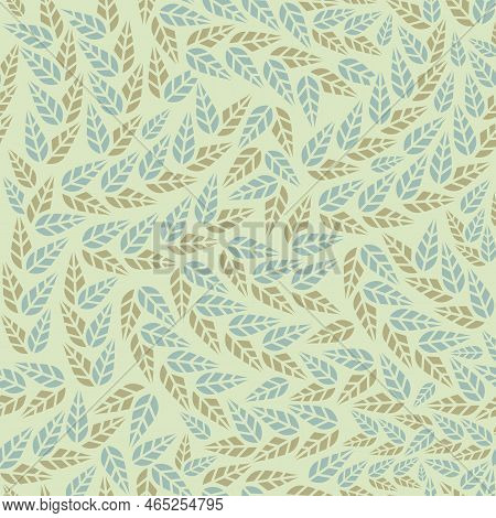Abstract Green Leafy Textured Repeat Pattern Background Design