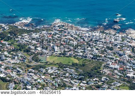 Cape Town, South Africa - Sep 14, 2022: Part Of Camps Bay And The Symmonds Field And Sports Faciliti