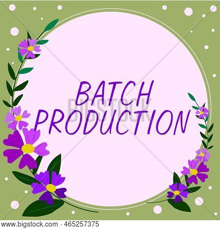 Conceptual Display Batch Production. Business Idea Products Are Manufactured In Groups Called Batche