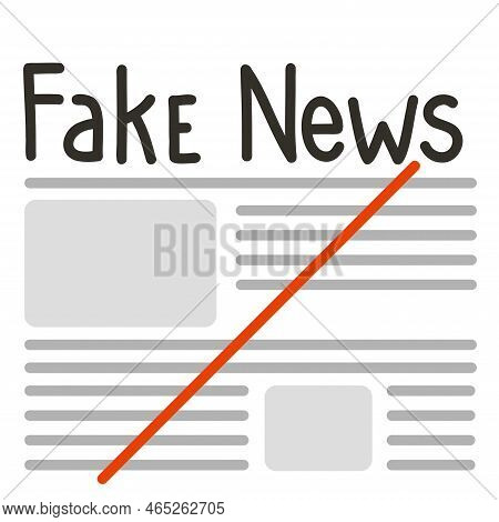 Fake News. Close Up Of Print Newspaper