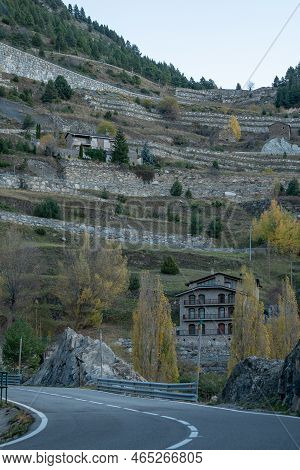 Morning At The Roc Del Quer Viewpoint In Canillo, Andorra.