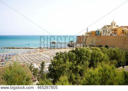 Termoli Cityscape With Medieval Town, Molise, Italy