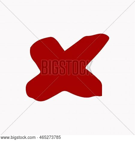 Cross Delete Negative No Wrong Cancel Mark Decline Red