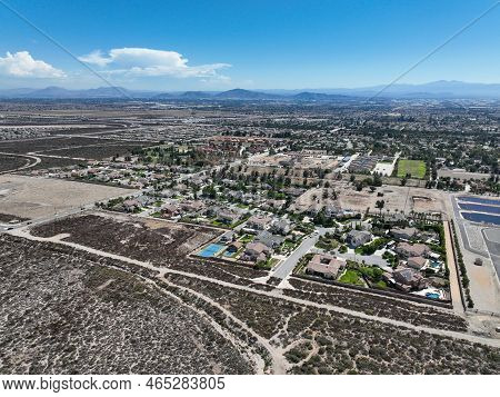 Aerial View Of Rancho Cucamonga, Located South Of The Foothills Of The San Gabriel Mountains And Ang