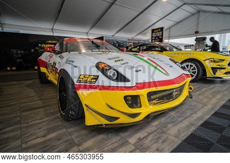 Ferrari 599 Gtb Formula Drift During Sema Show At Las Vegas Convention Center.
