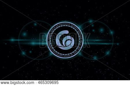 Radio Caca-raca Crypto Currency Images. 3d Illustration. Digital Coins.