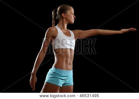 Fitness woman smiling