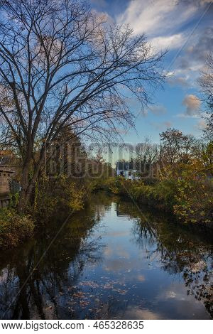 The Paths Of The Delaware Canal Trail At Lambertville, Nj, Are Lined With The Trees That Are  Showin