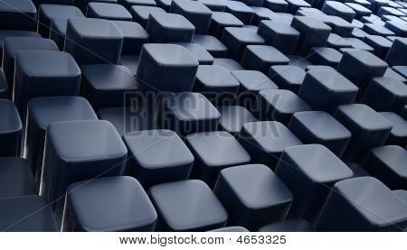 3D blokları arka plan mavi