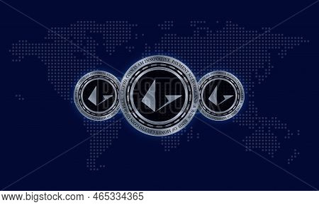 Loopring-lrc Virtual Currency Images. 3d Illustrations. Coin Logo