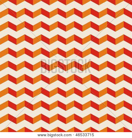 Aztec chevron vektor sommaren sömlös heta mönster, röda och orange konsistens eller bakgrund med sicksack