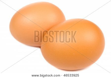 Uova marrone isolate On White Background
